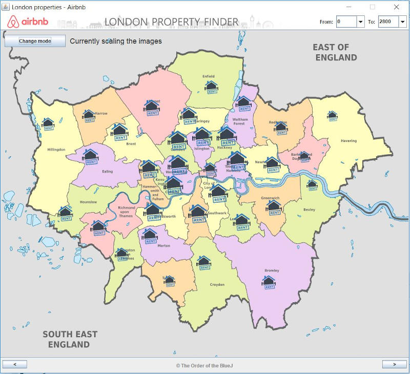 London property finder – map