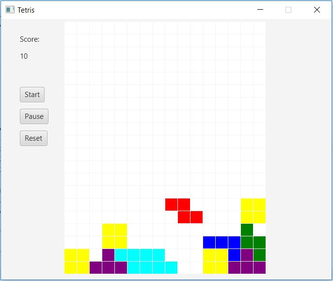 Tetris – before clearing